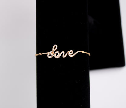 Pulsera "Love" con Diamantes